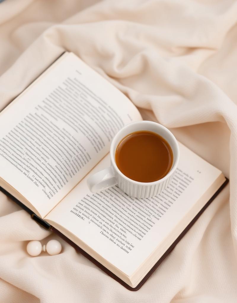 Coffee and open book